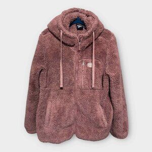 Reebok Teddy Bear Hoodie | Soft Fleece Zip Front | Size Large